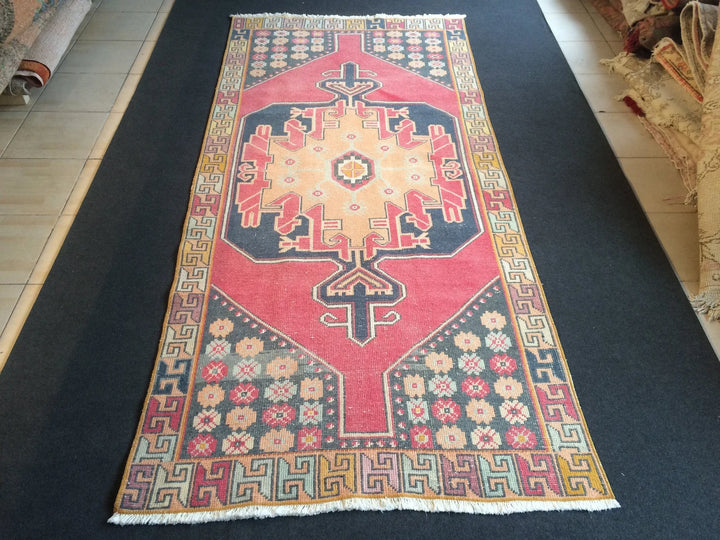 Rust Turkish Runner Rug 3' x 8' Hand-Knotted | No. WR71001