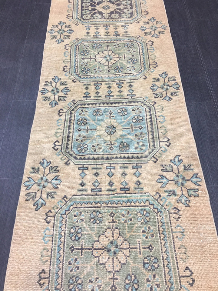 Pink Turkish Runner Rug 2' 6" x 11' 8" Hand-Knotted | No. WR71392