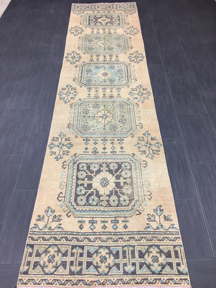 Pink Turkish Runner Rug 2' 6" x 11' 8" Hand-Knotted | No. WR71392