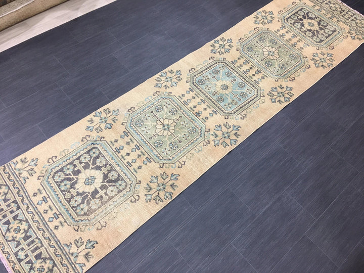 Pink Turkish Runner Rug 2' 6" x 11' 8" Hand-Knotted | No. WR71392