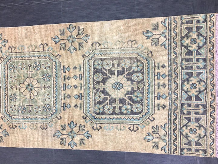 Pink Turkish Runner Rug 2' 6" x 11' 8" Hand-Knotted | No. WR71392