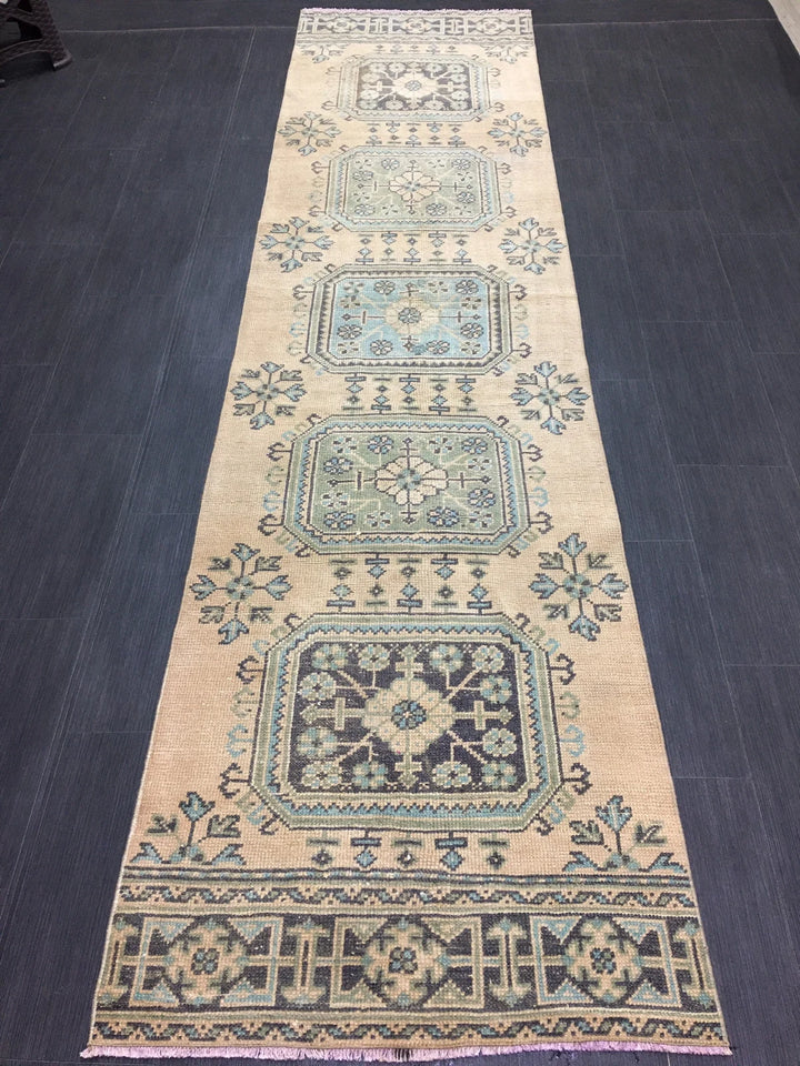 Pink Turkish Runner Rug 2' 6" x 11' 8" Hand-Knotted | No. WR71392