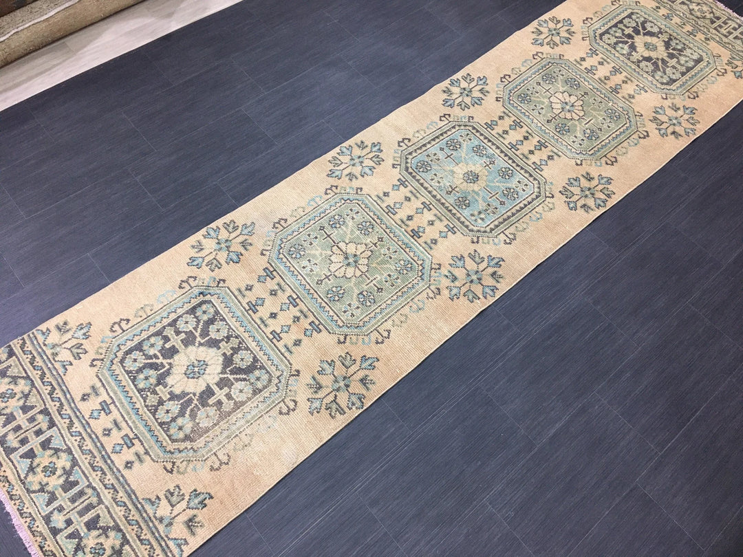 Pink Turkish Runner Rug 2' 6" x 11' 8" Hand-Knotted | No. WR71392
