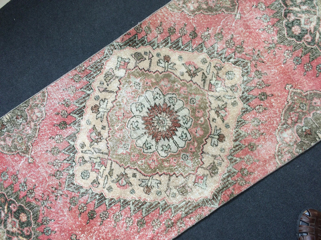 Turkish Runner Rug 3' x 12' Hand-Knotted | No. WR71518