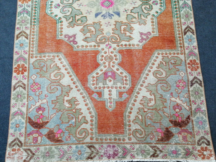 Rust Turkish Runner Rug 4' 6" x 7' 4" Hand-Knotted | No. WR71588