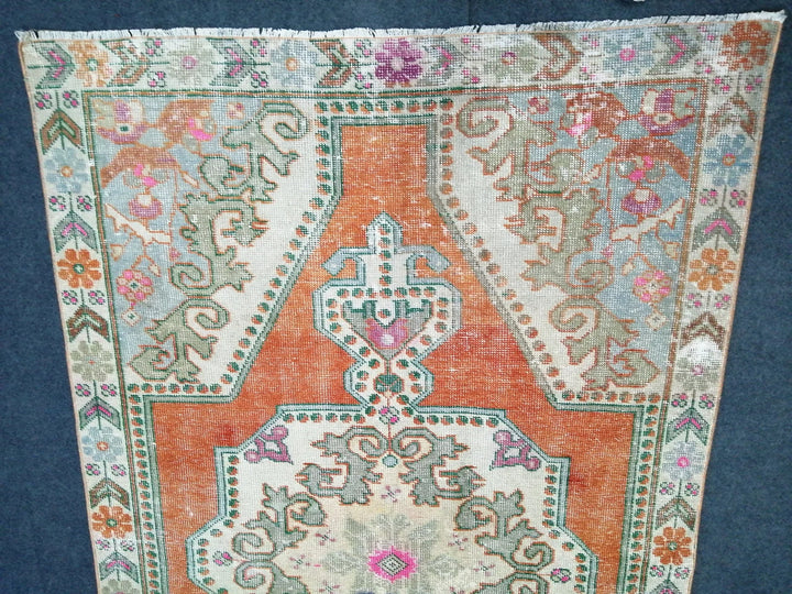 Rust Turkish Runner Rug 4' 6" x 7' 4" Hand-Knotted | No. WR71588