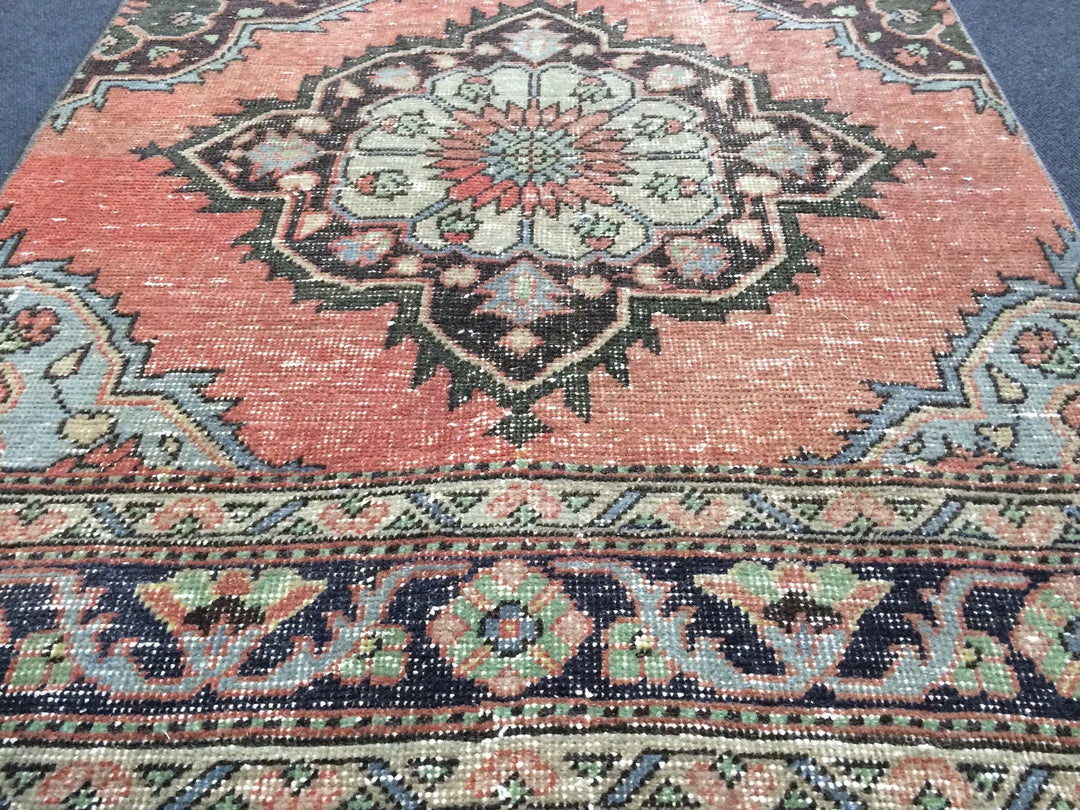 Rust Turkish Runner Rug 3' x 13' Hand-Knotted | No. WR71800
