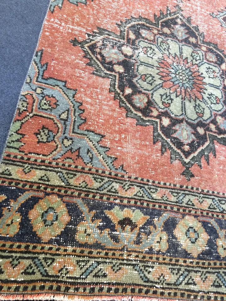 Rust Turkish Runner Rug 3' x 13' Hand-Knotted | No. WR71800