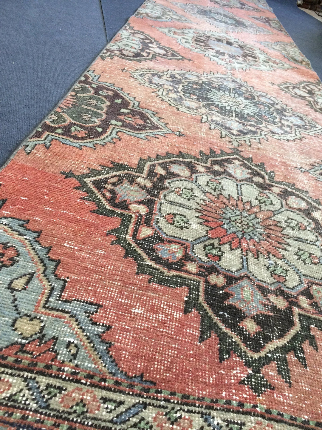 Rust Turkish Runner Rug 3' x 13' Hand-Knotted | No. WR71800