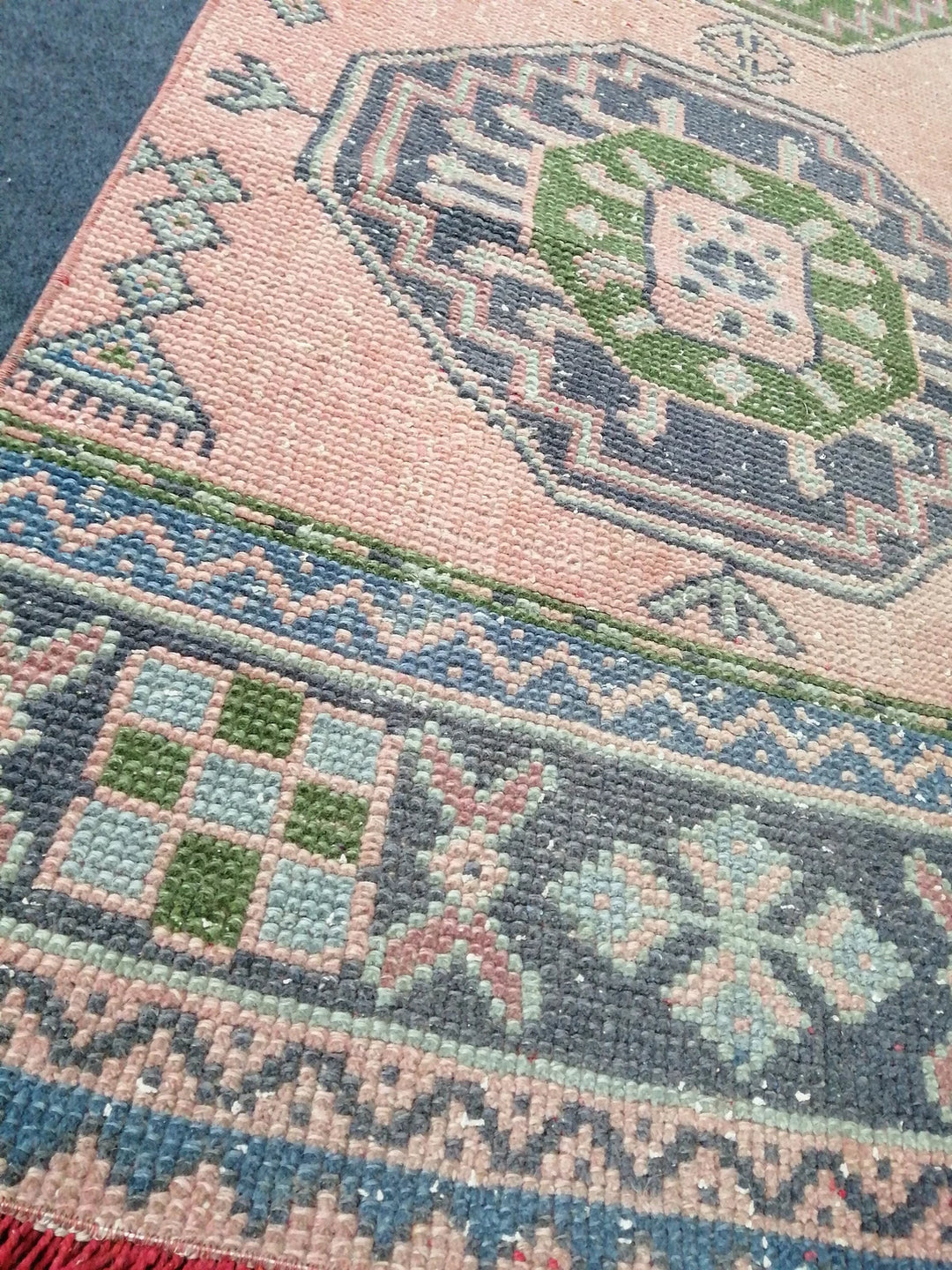 Green Turkish Runner Rug 2' 4" x 11' 2" Hand-Knotted | No. WR71982