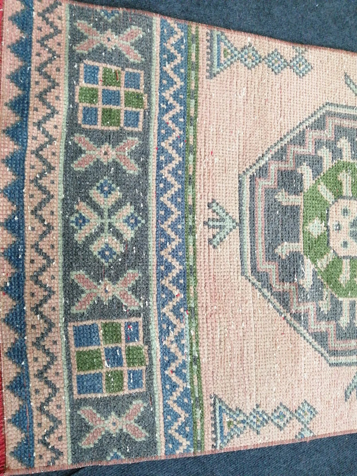 Green Turkish Runner Rug 2' 4" x 11' 2" Hand-Knotted | No. WR71982