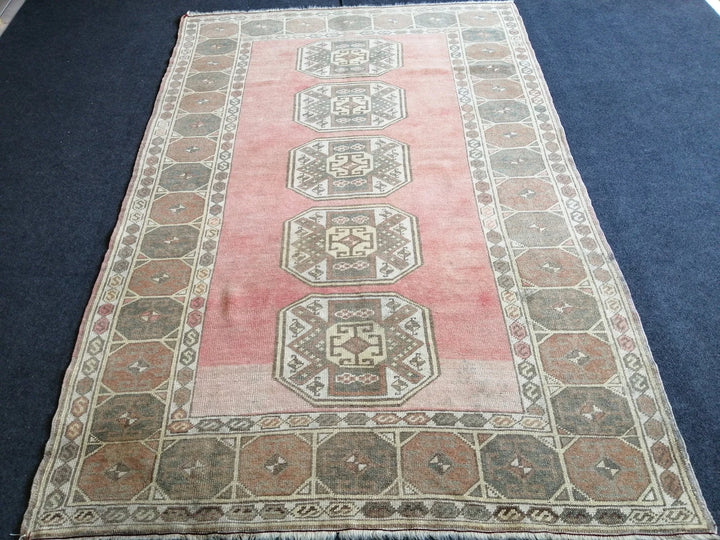 Turkish Runner Rug 4' x 6' 4" Hand-Knotted | No. WR72100