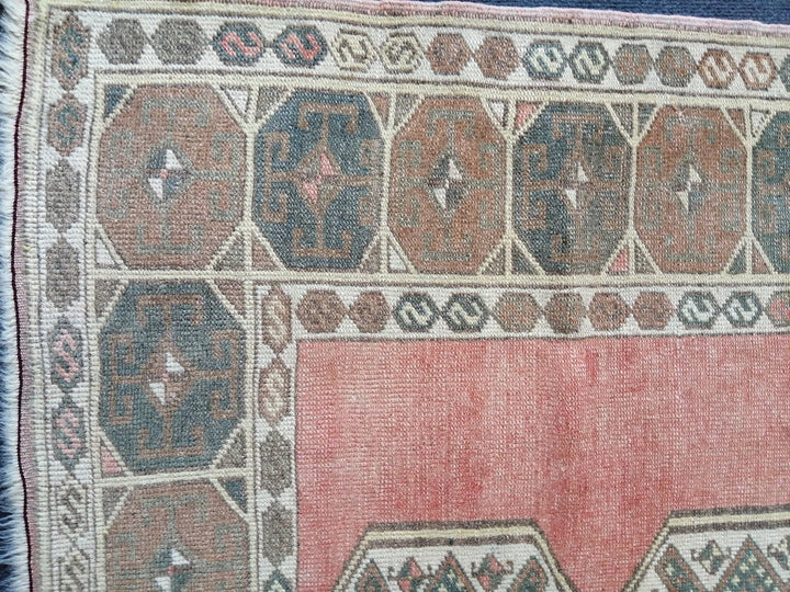 Turkish Runner Rug 4' x 6' 4" Hand-Knotted | No. WR72100