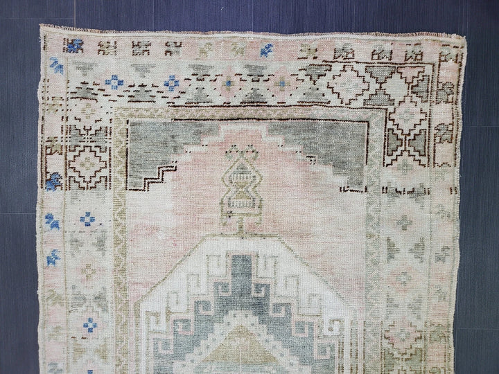 Navy Turkish Runner Rug 3' 6" x 5' 10" Hand-Knotted | No. WR72282