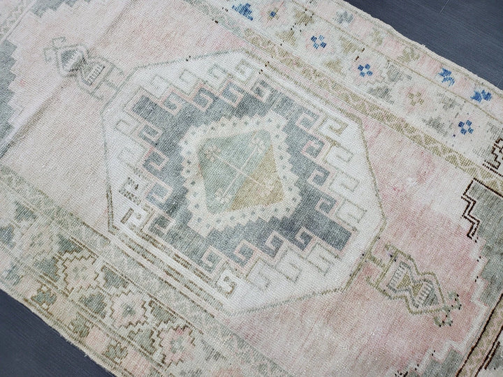 Navy Turkish Runner Rug 3' 6" x 5' 10" Hand-Knotted | No. WR72282