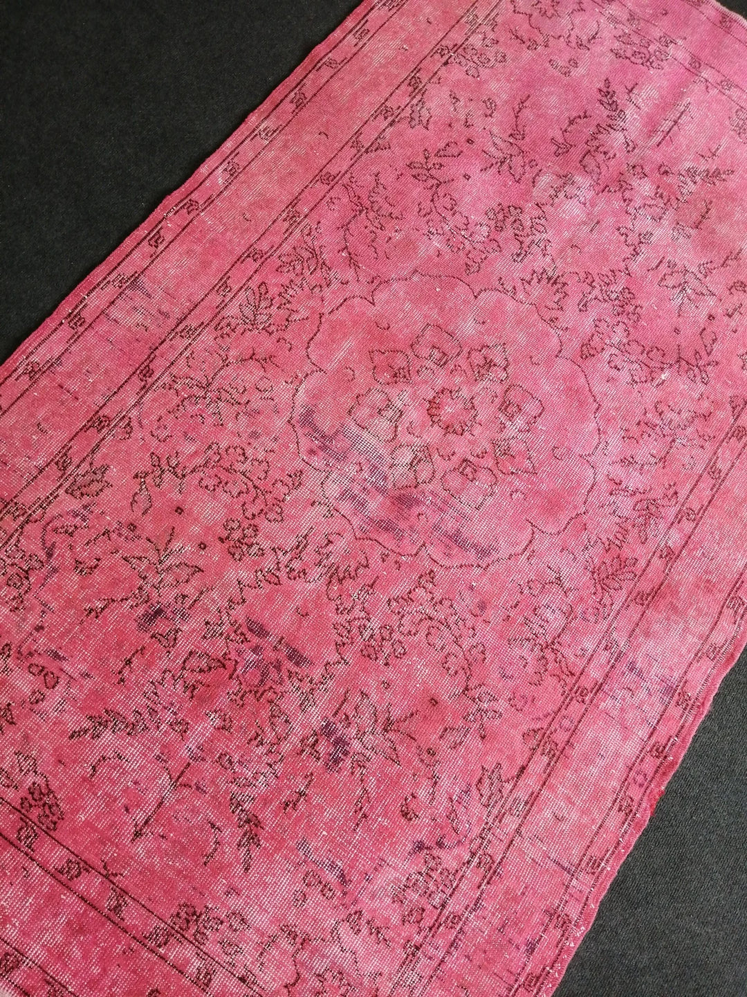 Pink Turkish Runner Rug 3' 11" x 6' 11" Hand-Knotted | No. WR73638