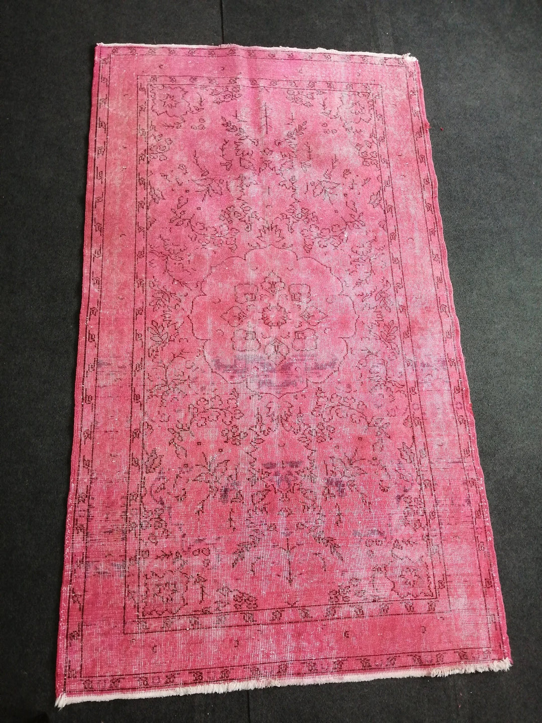 Pink Turkish Runner Rug 3' 11" x 6' 11" Hand-Knotted | No. WR73638
