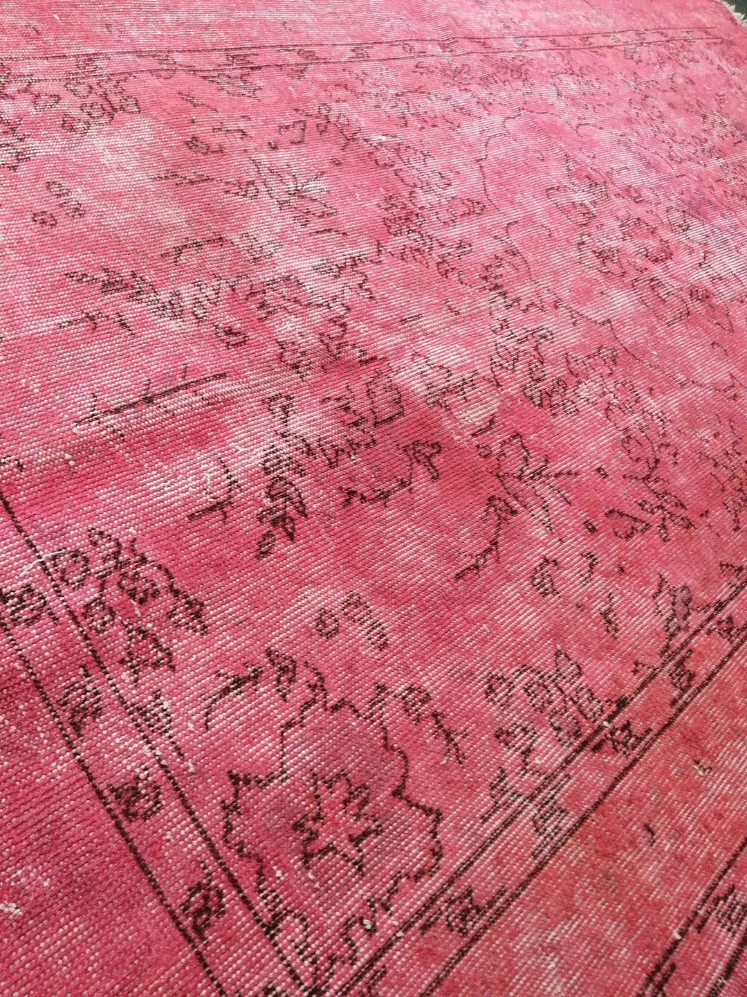 Pink Turkish Runner Rug 3' 11" x 6' 11" Hand-Knotted | No. WR73638