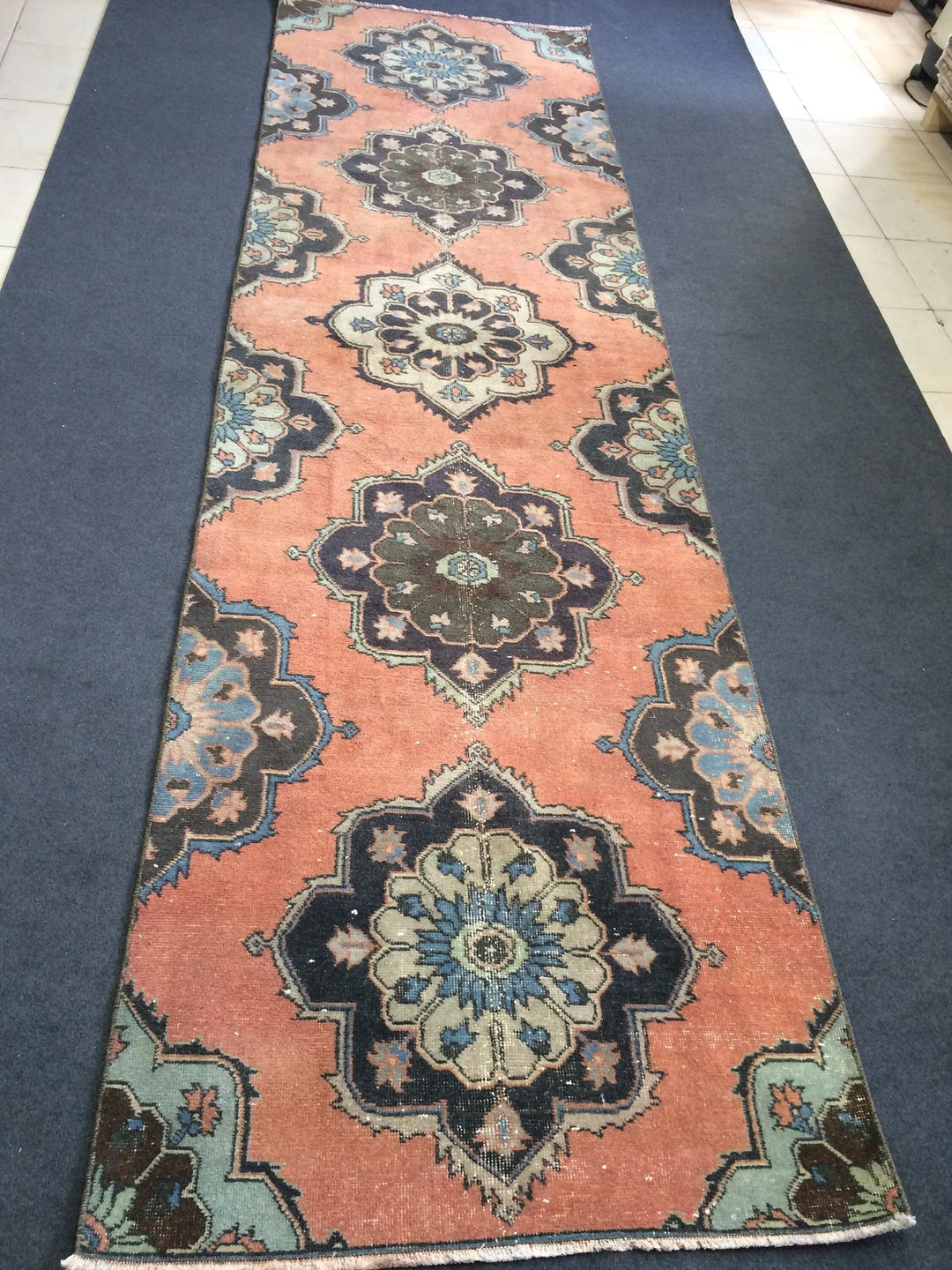 Turkish Runner Rug 3' 2" x 11' 5" Hand-Knotted | No. WR73894