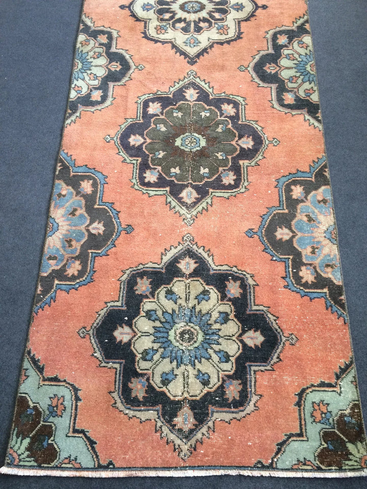 Turkish Runner Rug 3' 2" x 11' 5" Hand-Knotted | No. WR73894