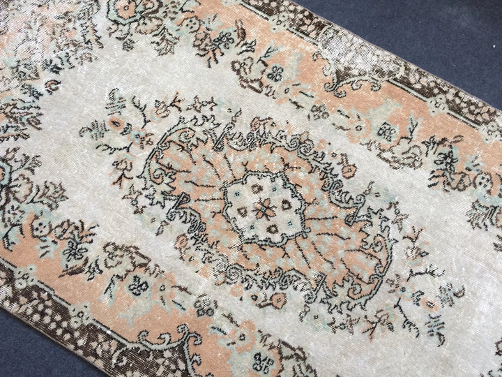 Rust Turkish Runner Rug 4' x 7' 2" Hand-Knotted | No. WR74053