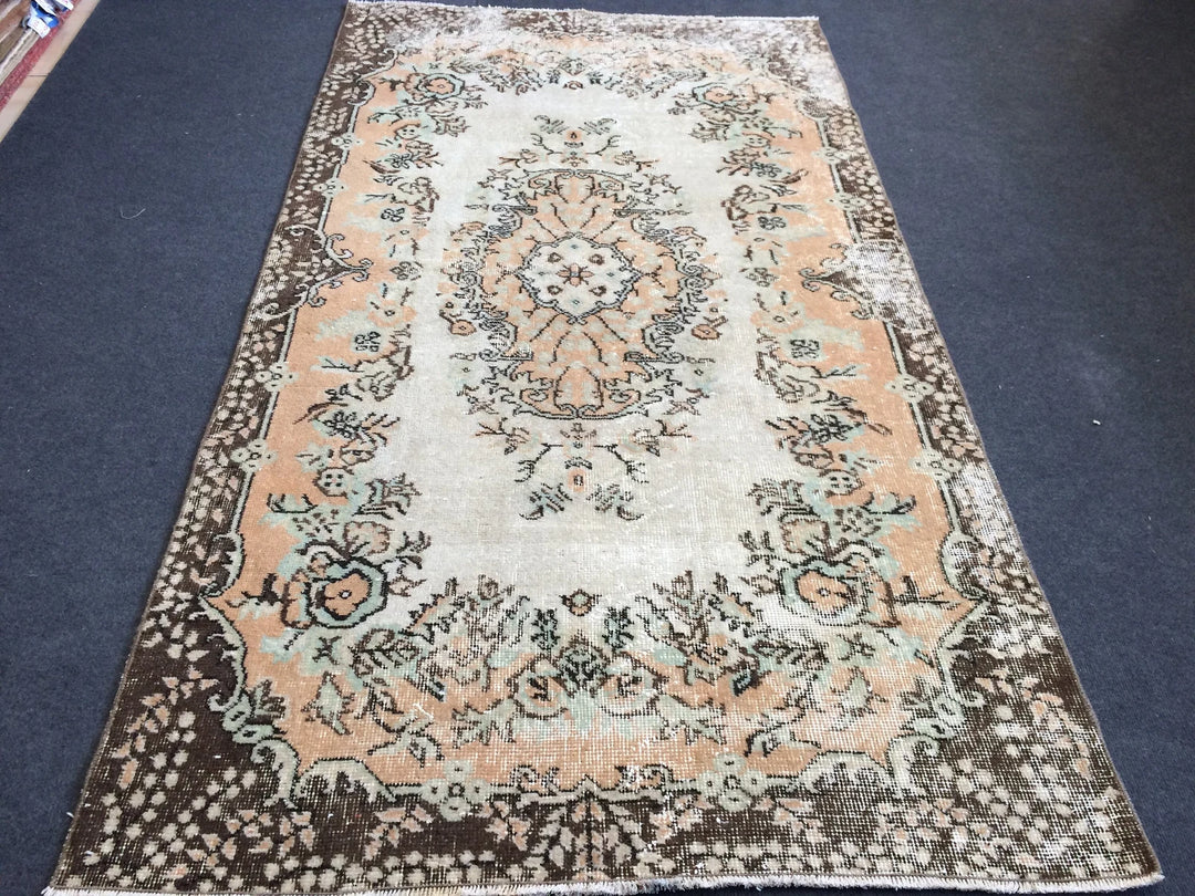Rust Turkish Runner Rug 4' x 7' 2" Hand-Knotted | No. WR74053