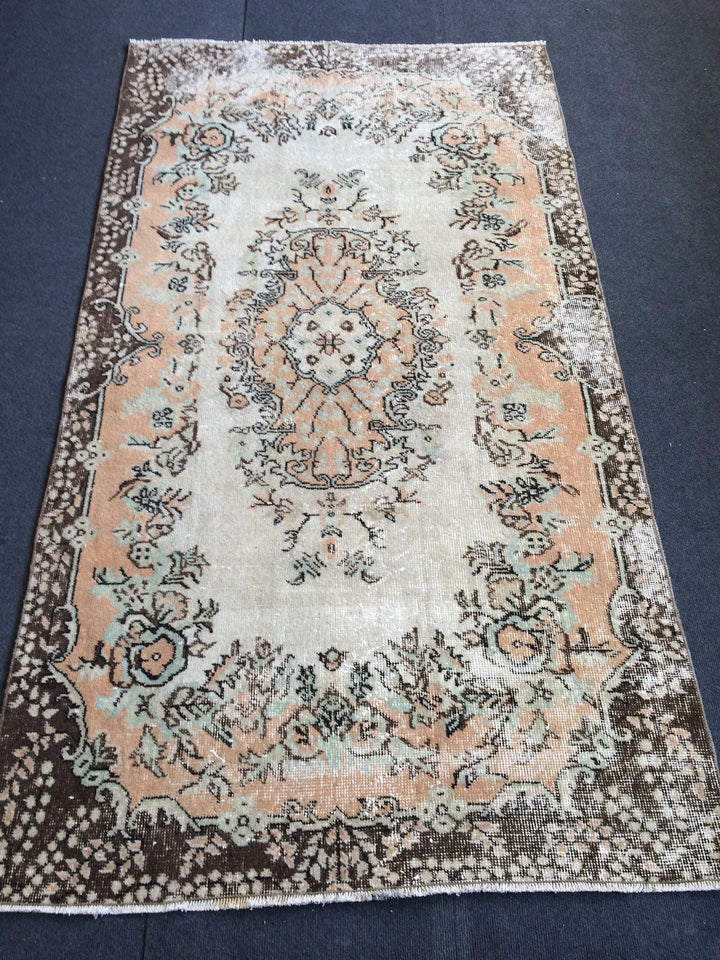 Rust Turkish Runner Rug 4' x 7' 2" Hand-Knotted | No. WR74053