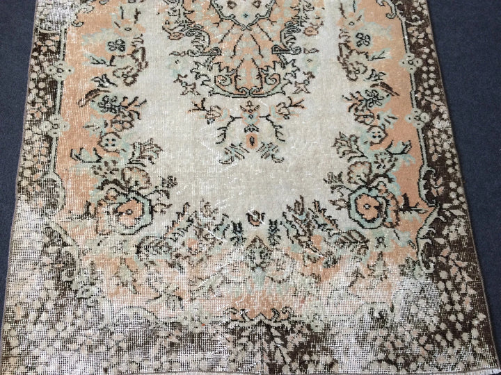 Rust Turkish Runner Rug 4' x 7' 2" Hand-Knotted | No. WR74053