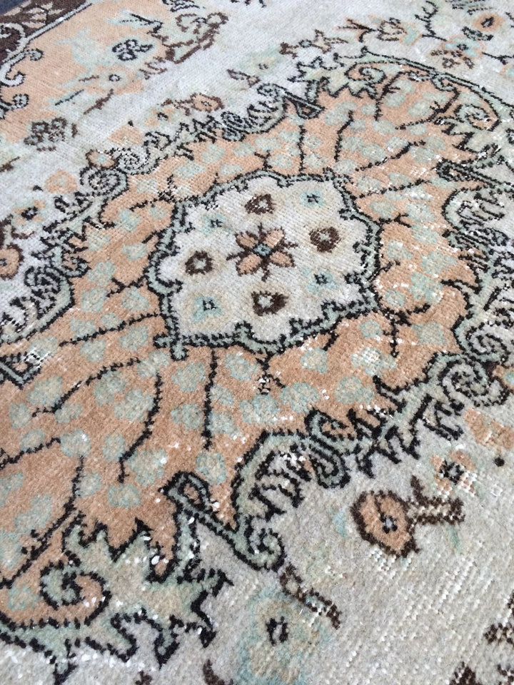 Rust Turkish Runner Rug 4' x 7' 2" Hand-Knotted | No. WR74053
