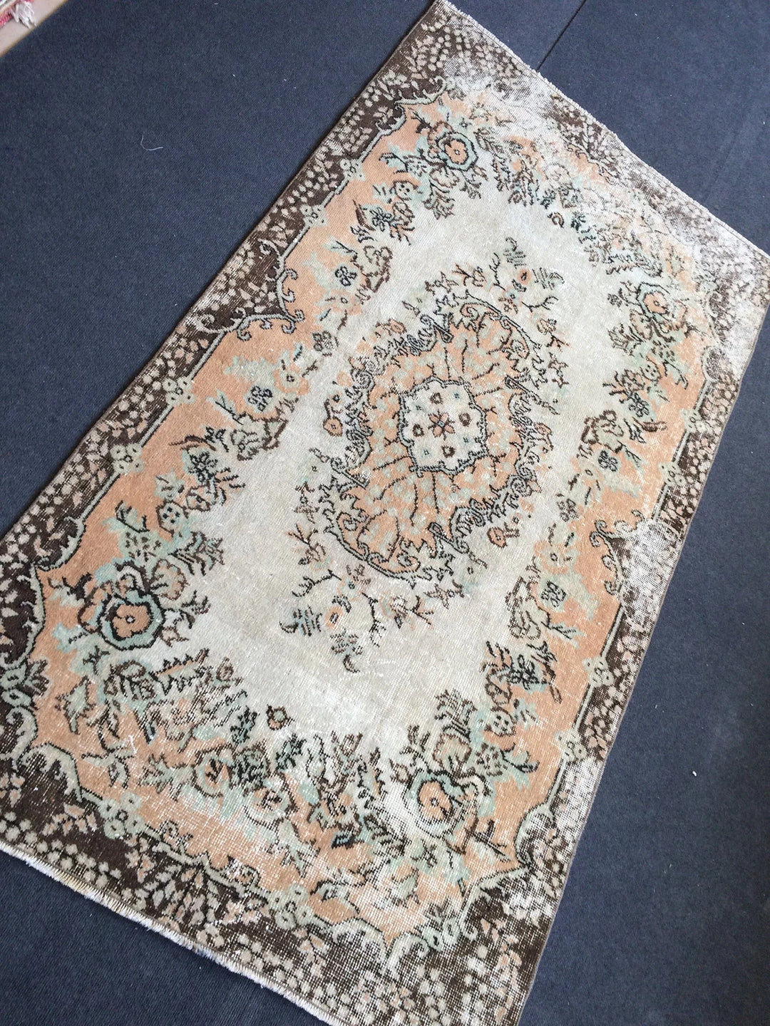 Rust Turkish Runner Rug 4' x 7' 2" Hand-Knotted | No. WR74053