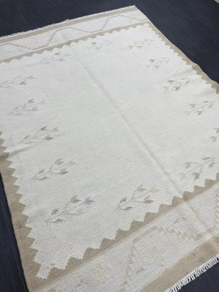 Rust Turkish Runner Rug 4' 6" x 6' 1" Hand-Knotted | No. WR74642