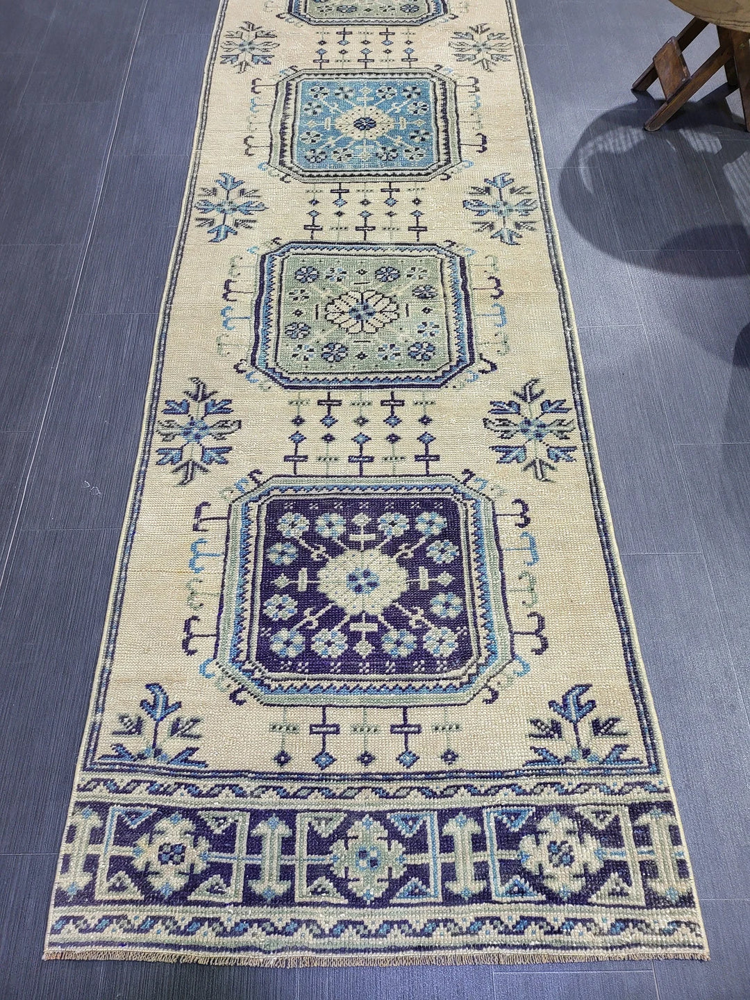 Turkish Runner Rug 2' 9" x 11' 3" Hand-Knotted | No. WR74646