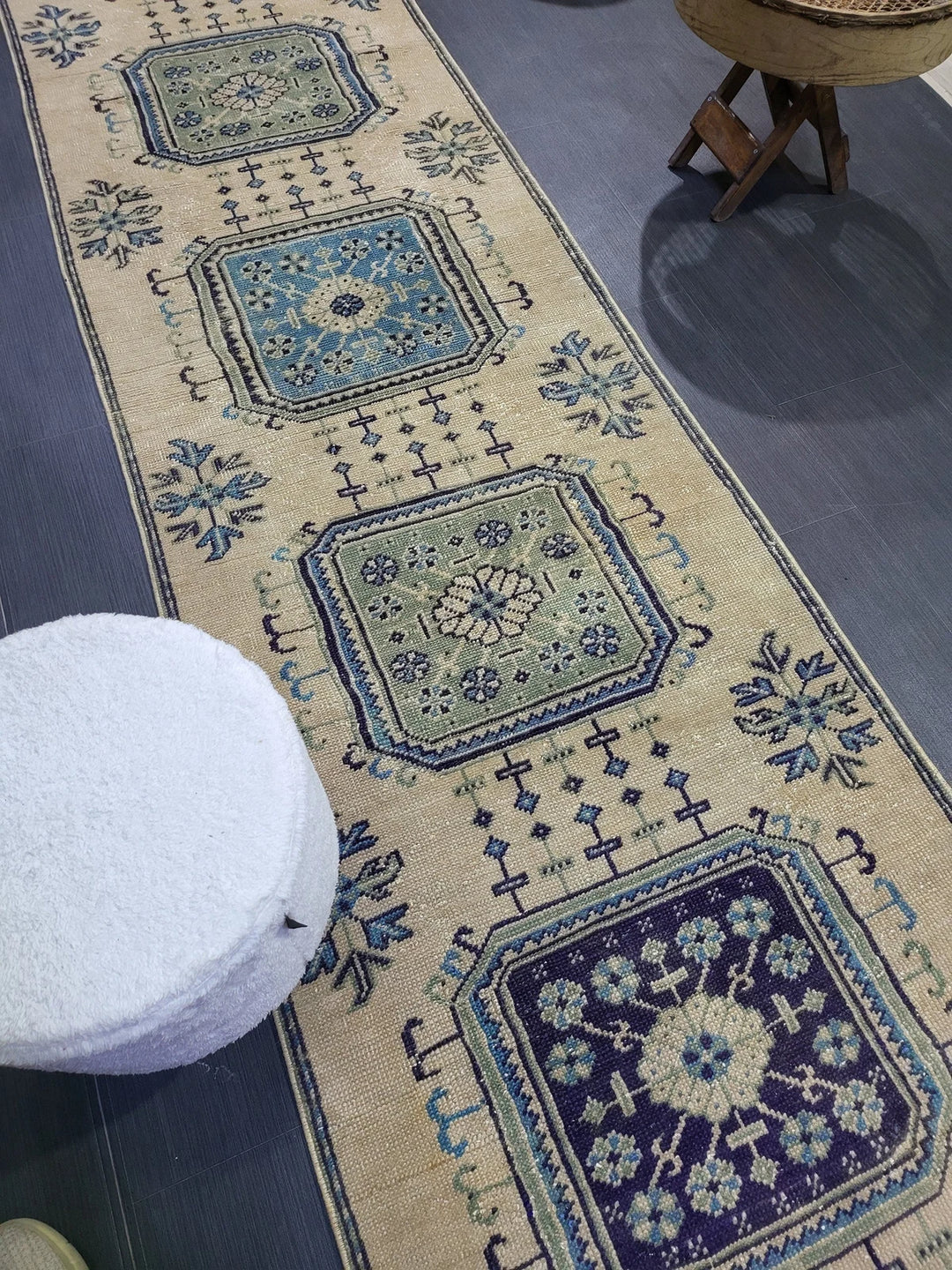 Turkish Runner Rug 2' 9" x 11' 3" Hand-Knotted | No. WR74646