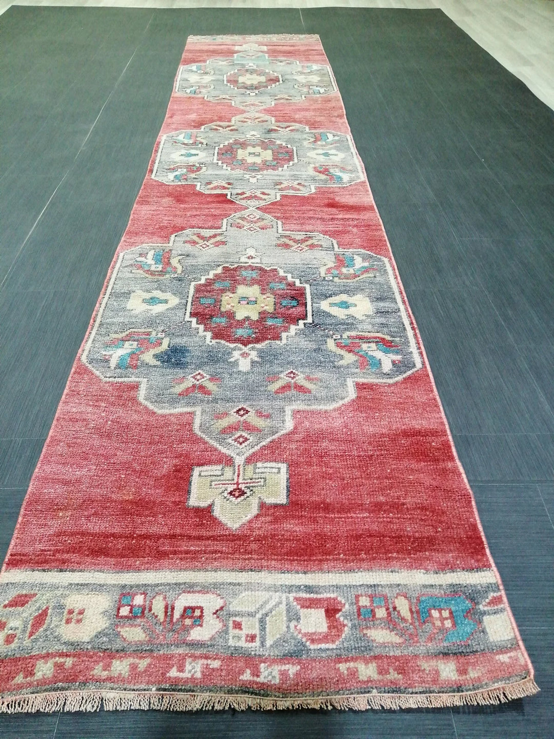 Turkish Runner Rug 2' 6" x 11' 10" Hand-Knotted | No. WR74653
