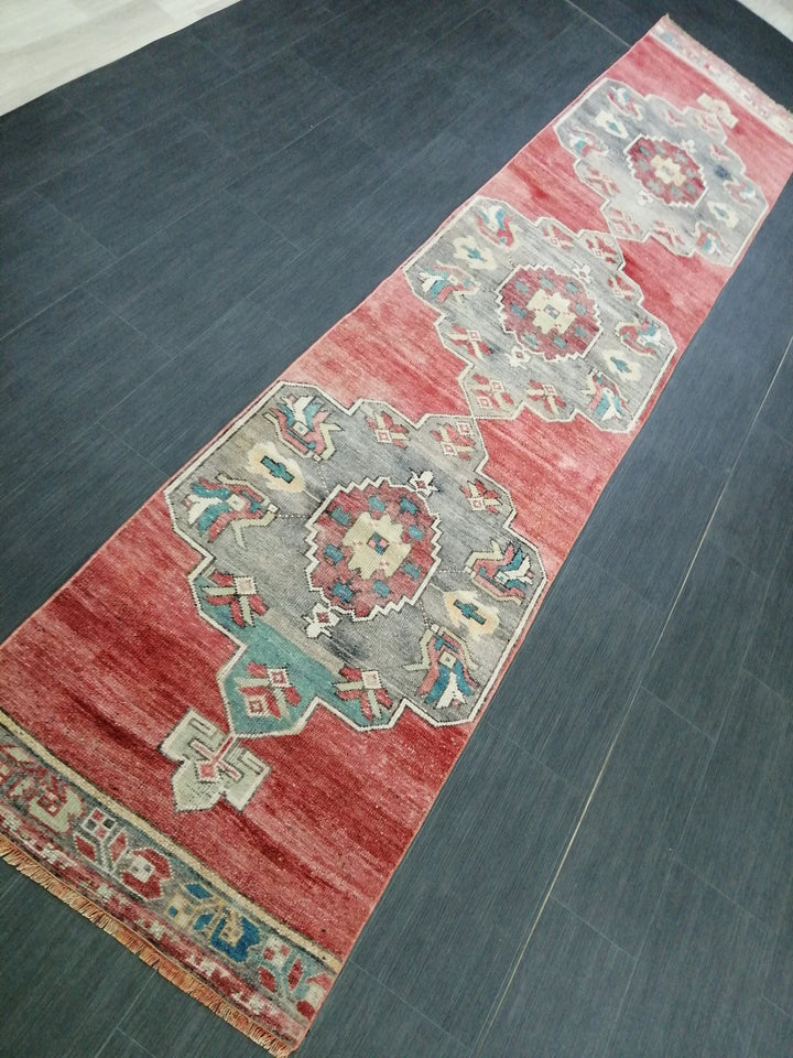 Turkish Runner Rug 2' 6" x 11' 10" Hand-Knotted | No. WR74653