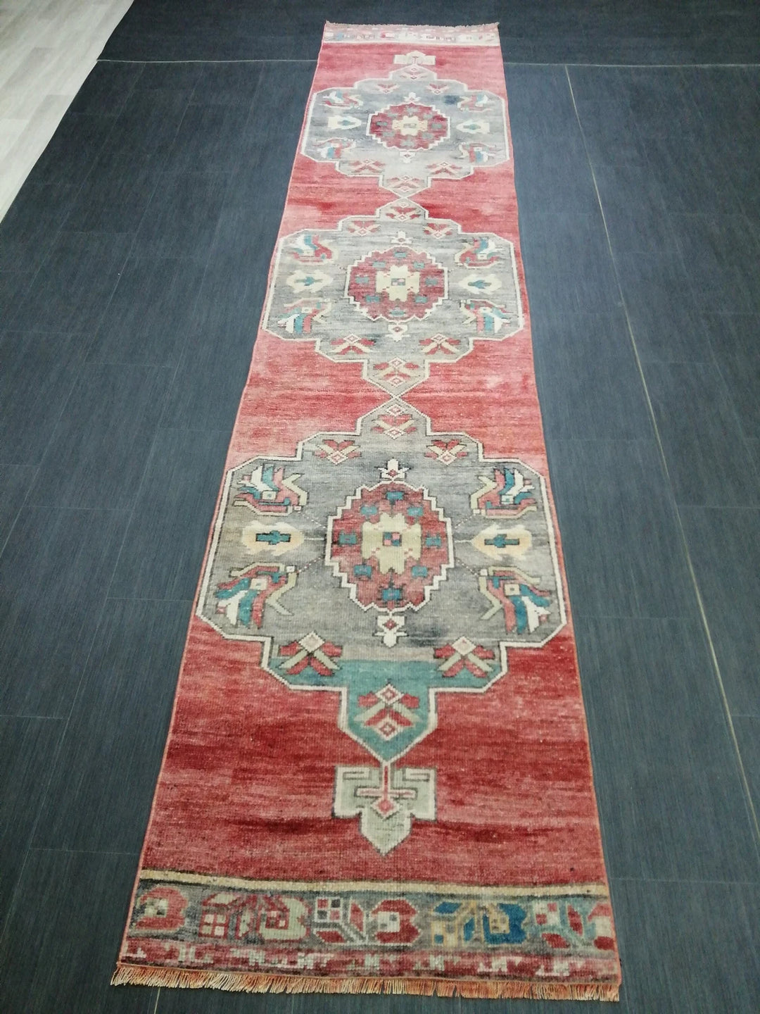 Turkish Runner Rug 2' 6" x 11' 10" Hand-Knotted | No. WR74653