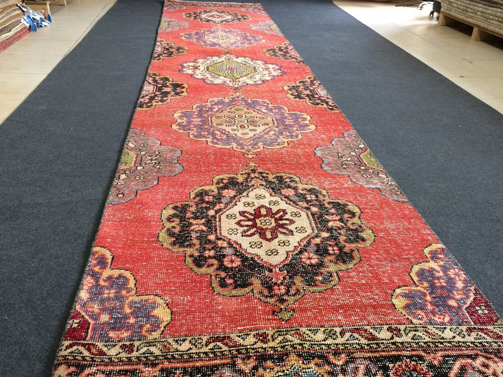 Turkish Runner Rug 2' 1" x 13' Hand-Knotted | No. WR75026