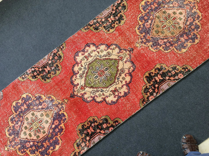 Turkish Runner Rug 2' 1" x 13' Hand-Knotted | No. WR75026