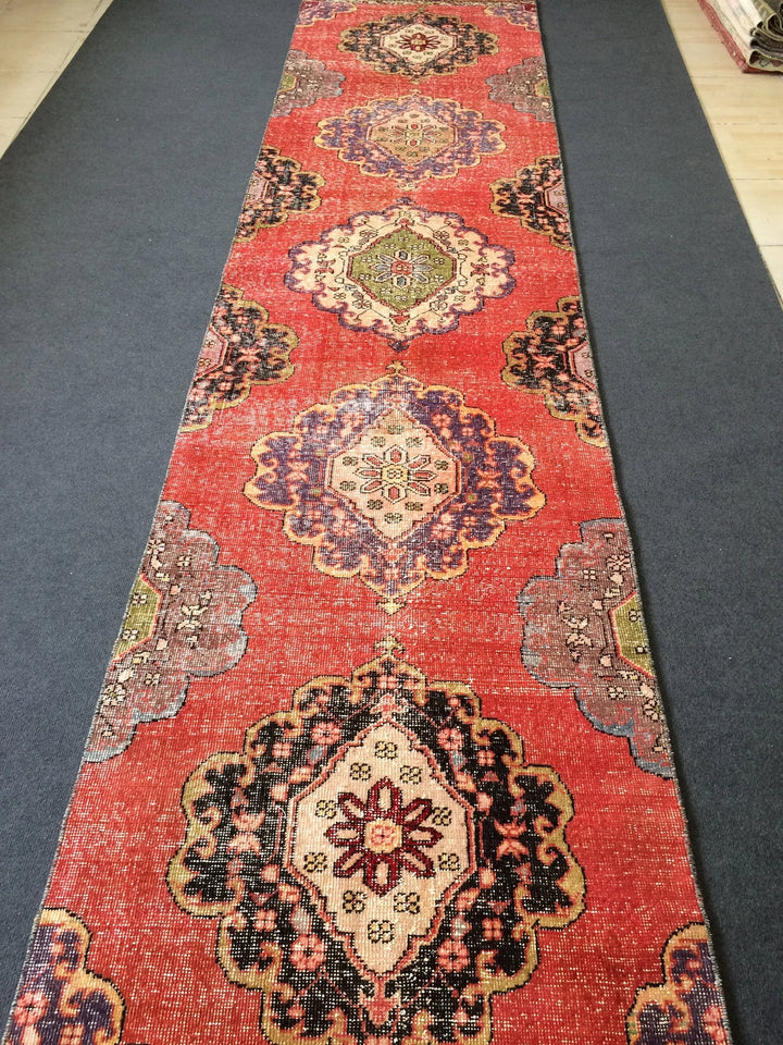 Turkish Runner Rug 2' 1" x 13' Hand-Knotted | No. WR75026