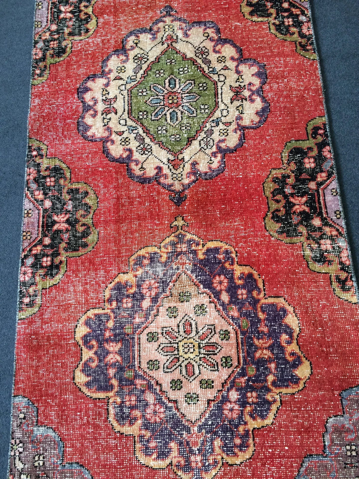 Turkish Runner Rug 2' 1" x 13' Hand-Knotted | No. WR75026