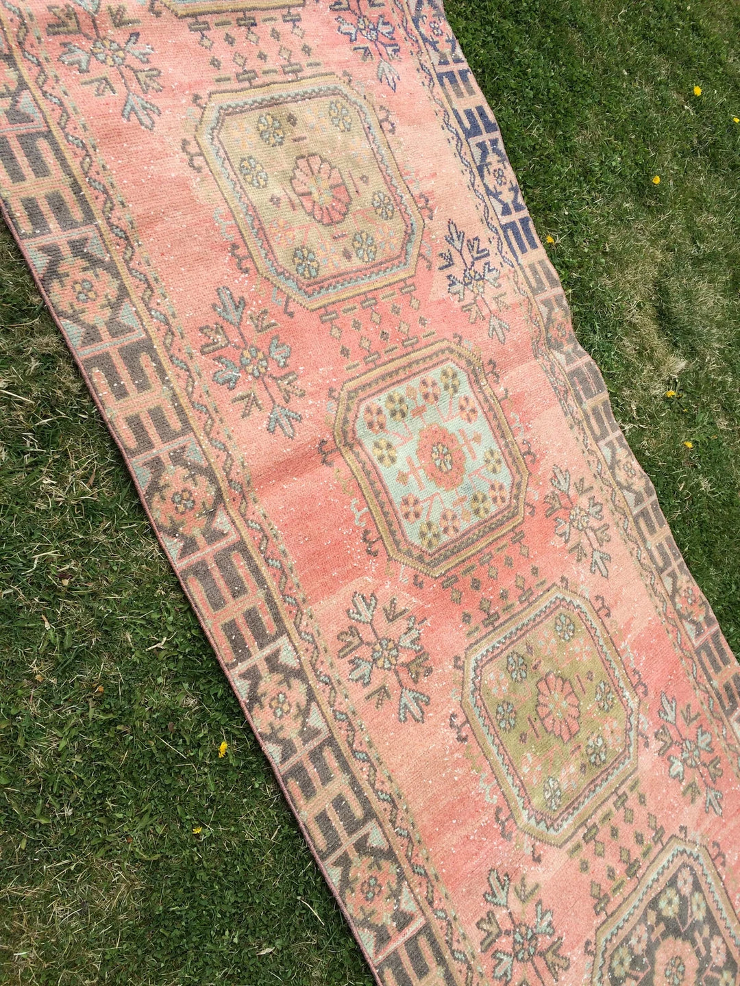 Turkish Runner Rug 4' x 11' Hand-Knotted | No. WR75115