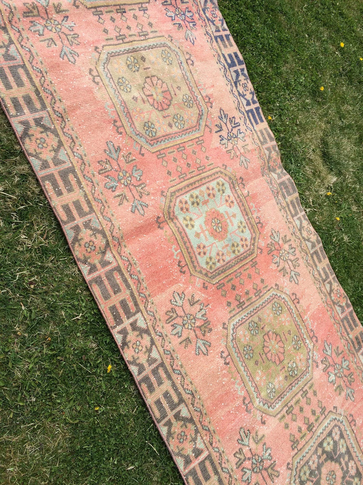 Turkish Runner Rug 4' x 11' Hand-Knotted | No. WR75115