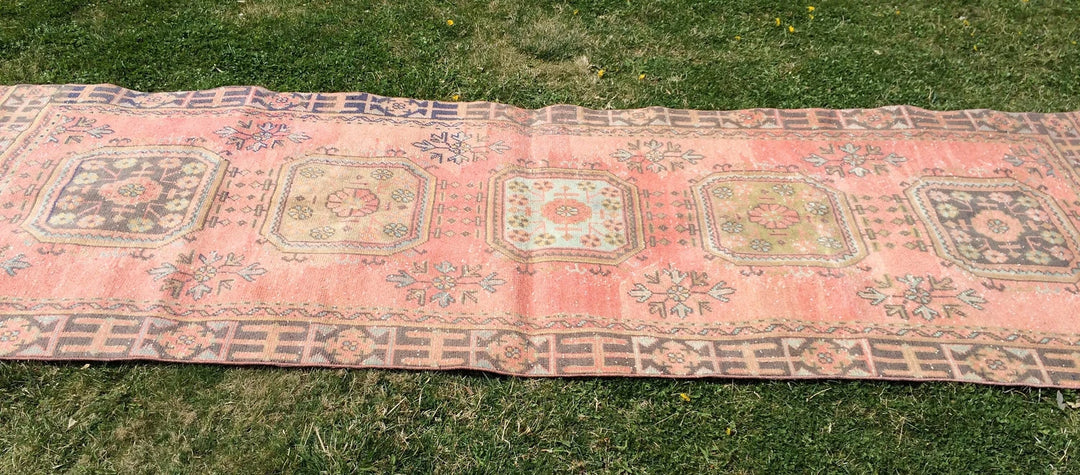 Turkish Runner Rug 4' x 11' Hand-Knotted | No. WR75115