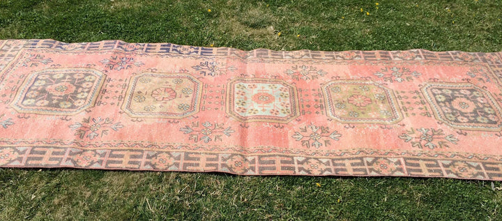 Turkish Runner Rug 4' x 11' Hand-Knotted | No. WR75115