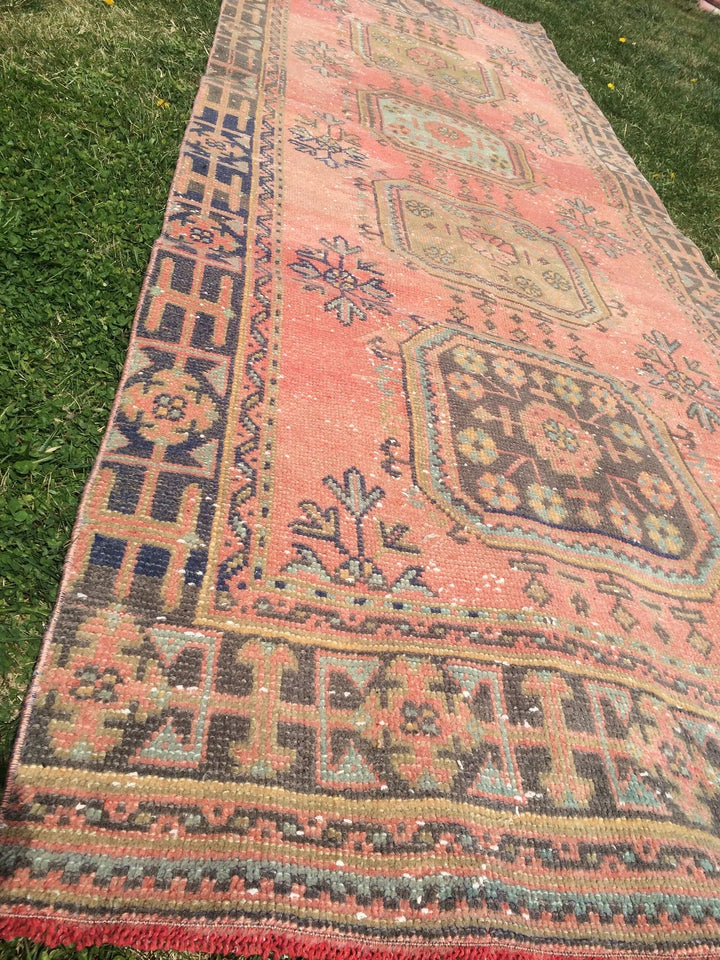 Turkish Runner Rug 4' x 11' Hand-Knotted | No. WR75115