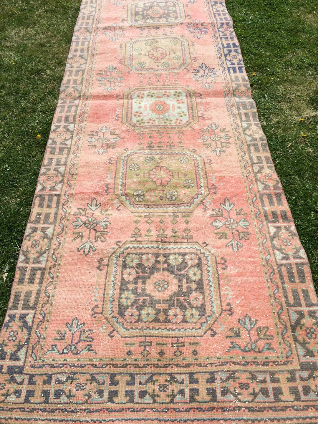 Turkish Runner Rug 4' x 11' Hand-Knotted | No. WR75115