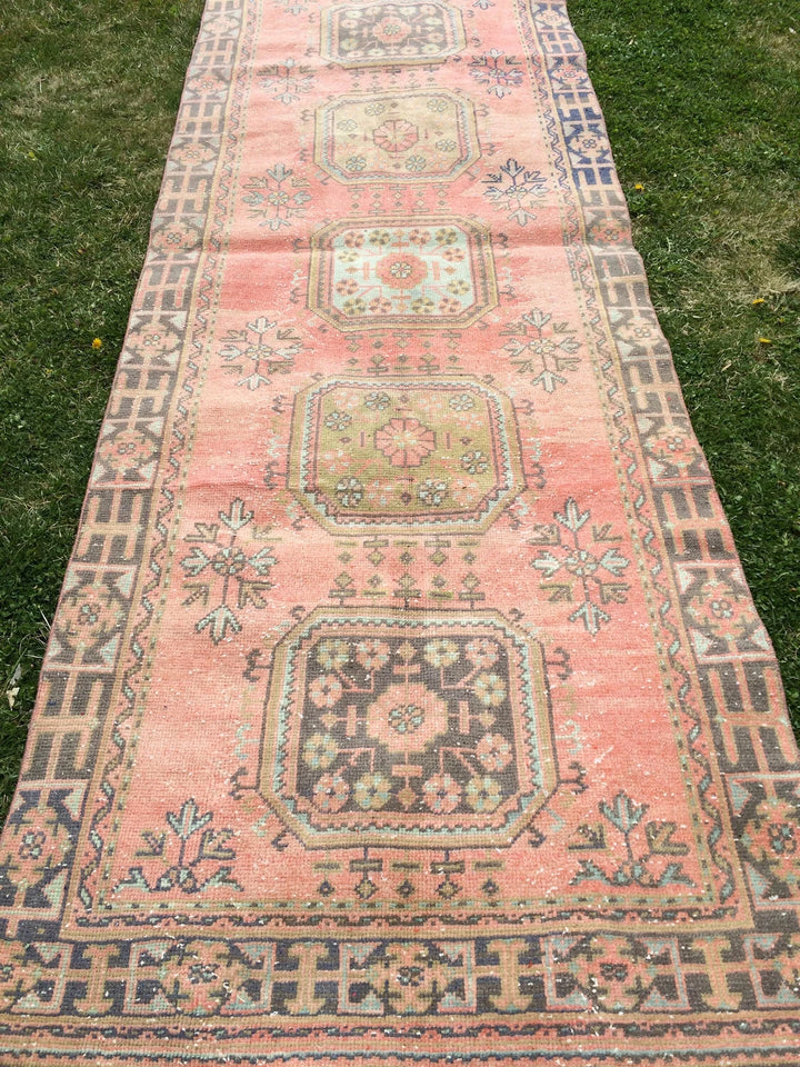 Turkish Runner Rug 4' x 11' Hand-Knotted | No. WR75115