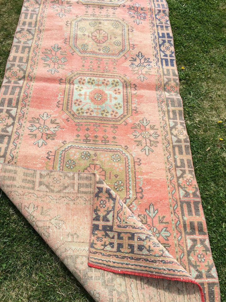 Turkish Runner Rug 4' x 11' Hand-Knotted | No. WR75115