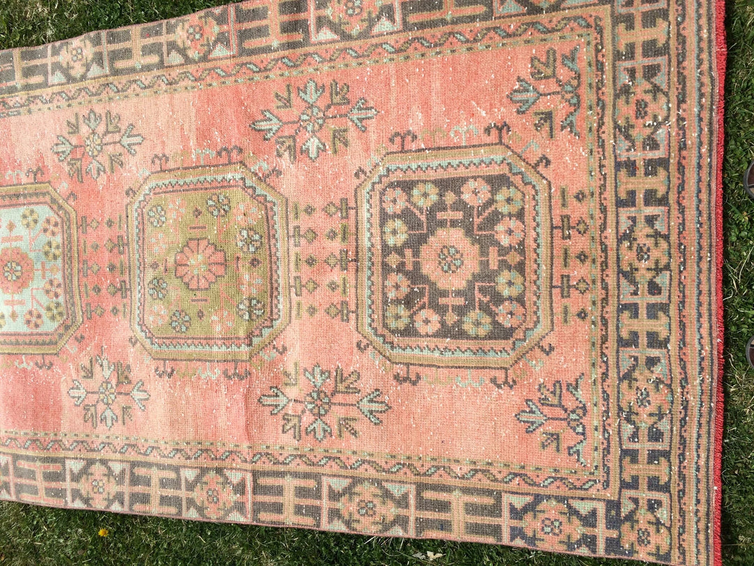 Turkish Runner Rug 4' x 11' Hand-Knotted | No. WR75115