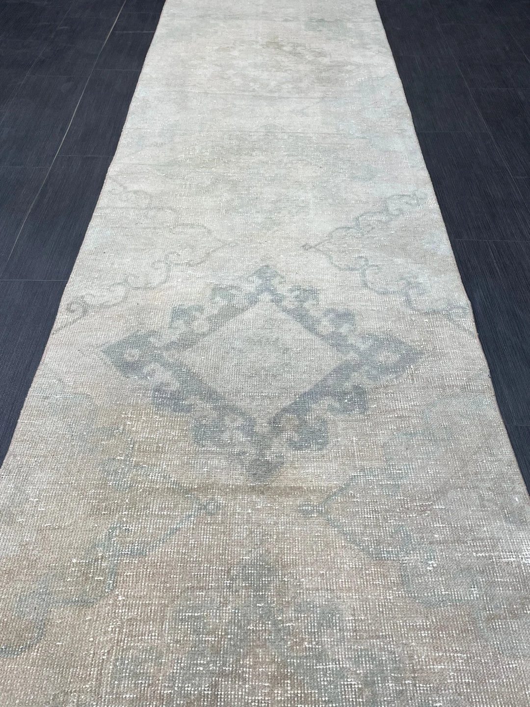 Tan Turkish Runner Rug 2' 9" x 12' 7" Hand-Knotted | No. WR75323